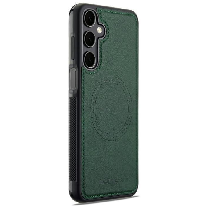 LC.imeeke - LC.IMEEKE Samsung Galaxy A16 Fodral Äkta läder - Grön