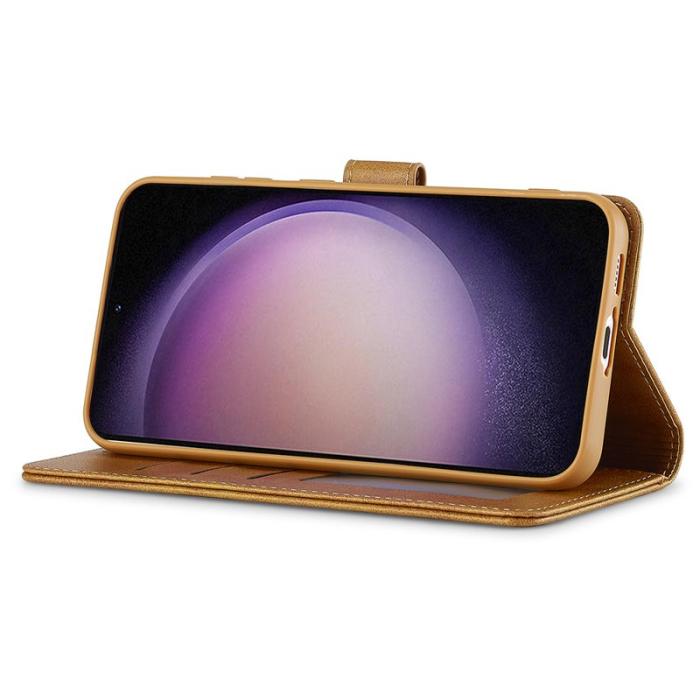 LC.imeeke - LC.IMEEKE Samsung Galaxy A16 Fodral Äkta läder - Gul