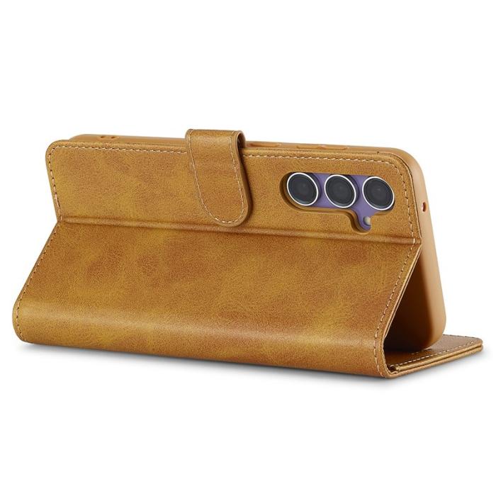 LC.imeeke - LC.IMEEKE Samsung Galaxy A16 Fodral Äkta läder - Gul