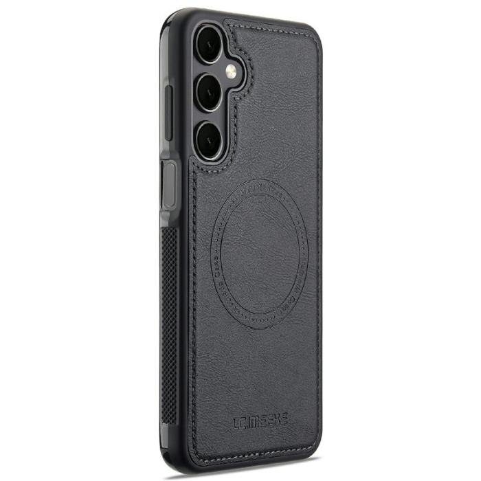 LC.imeeke - LC.IMEEKE Samsung Galaxy A16 Fodral Äkta läder - Svart