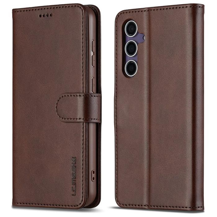 LC.imeeke - LC.IMEEKE Samsung Galaxy A16 Fodral PU Läder - Brun