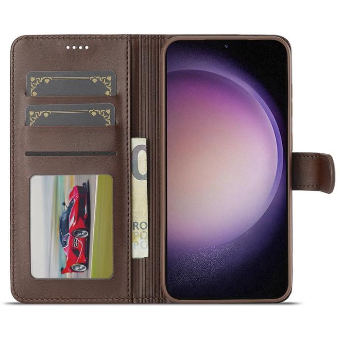 LC.imeeke - LC.IMEEKE Samsung Galaxy A16 Fodral PU Läder - Brun