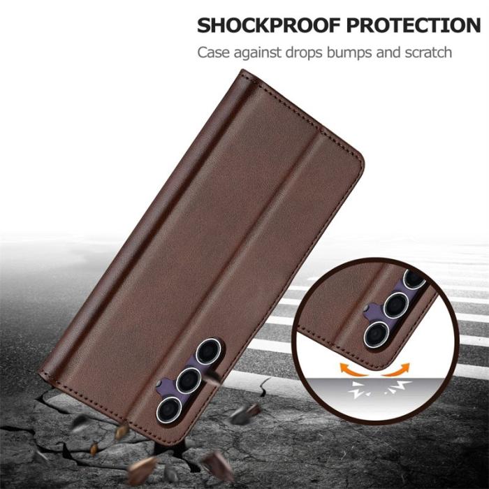 LC.imeeke - LC.IMEEKE Samsung Galaxy A16 Fodral PU Läder - Brun