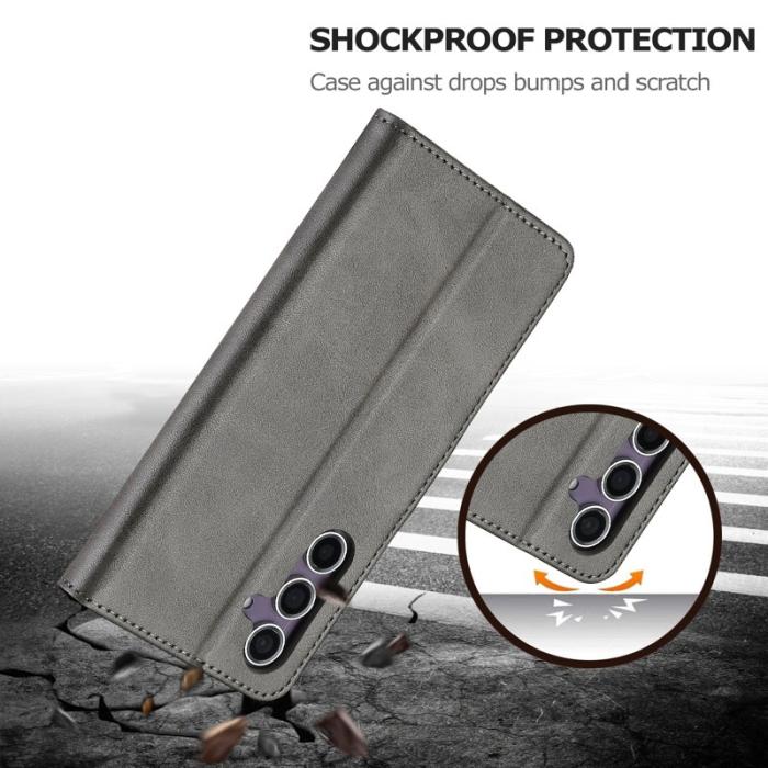 LC.imeeke - LC.IMEEKE Samsung Galaxy A16 Fodral PU-läder - Grå