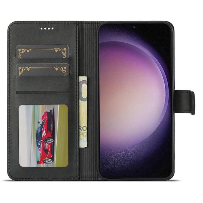 LC.imeeke - LC.IMEEKE Samsung Galaxy A16 Fodral PU Läder - Svart