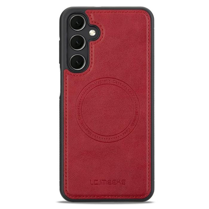 LC.imeeke - LC.IMEEKE Samsung Galaxy A17 Fodral Äkta läder - Röd