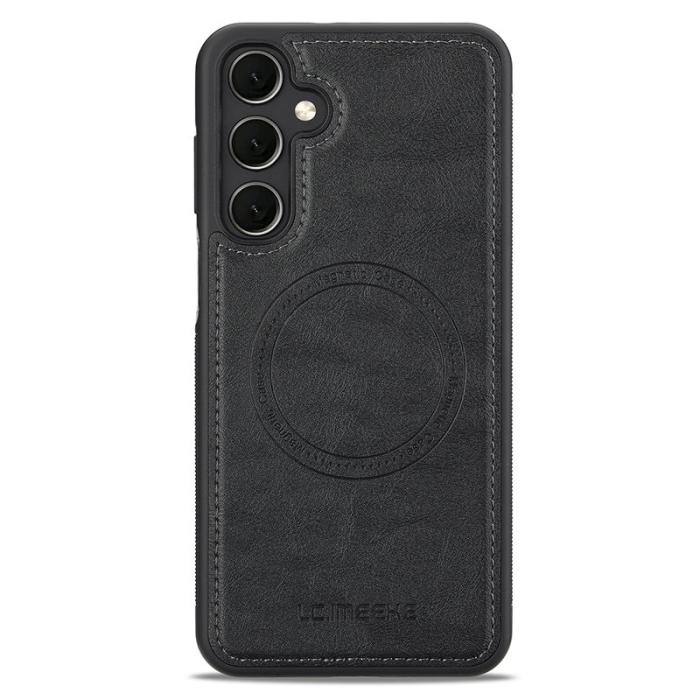 LC.imeeke - LC.IMEEKE Samsung Galaxy A17 Fodral Äkta läder - Svart