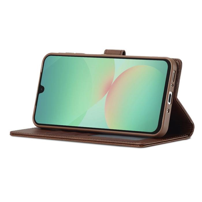 LC.imeeke - LC.IMEEKE Samsung Galaxy A17 Plånboksfodral Konstläder - Brun