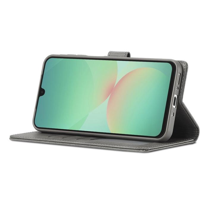 LC.imeeke - LC.IMEEKE Samsung Galaxy A17 Plånboksfodral Konstläder - Grå