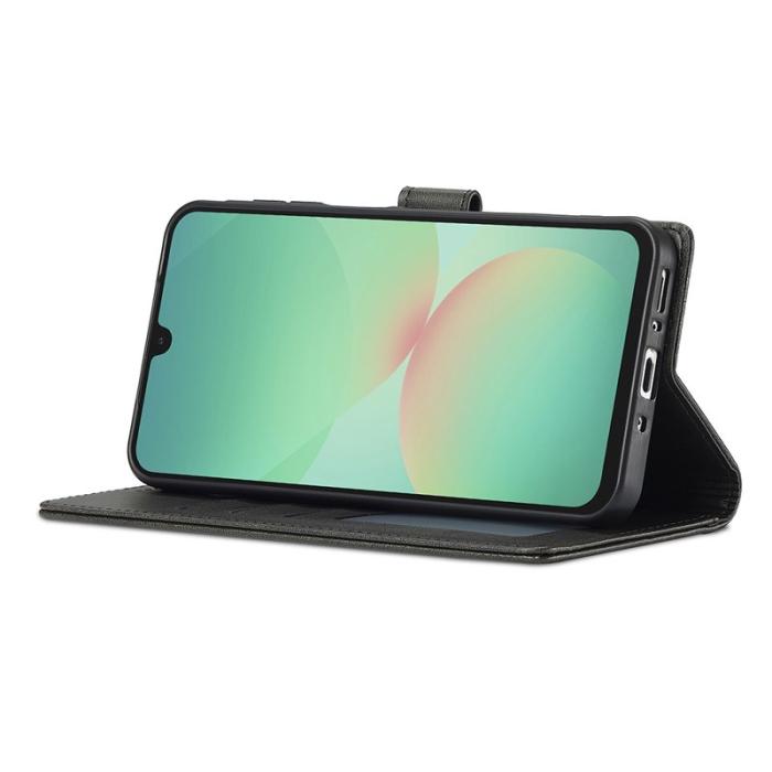 LC.imeeke - LC.IMEEKE Samsung Galaxy A17 Plånboksfodral Konstläder - Svart