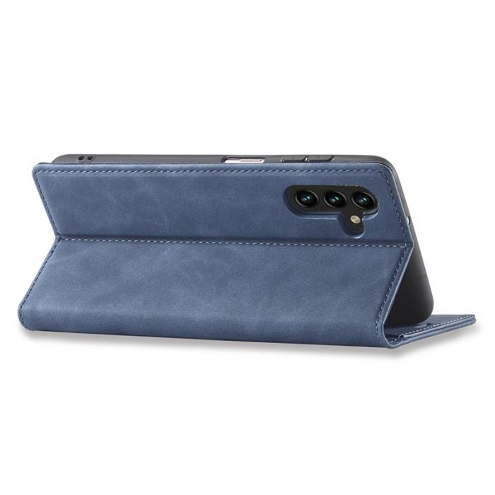 LC.imeeke - LC.IMEEKE Samsung Galaxy A17 Fodral Wallet Mikrofiber - Blå