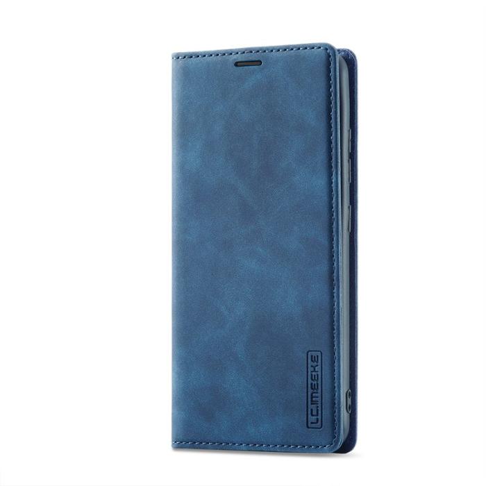 LC.imeeke - LC.IMEEKE Samsung Galaxy A32 5G Fodral Äkta läder - Blå