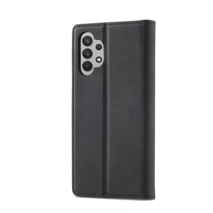 LC.imeeke - LC.IMEEKE Samsung Galaxy A32 5G Fodral Äkta läder - Svart