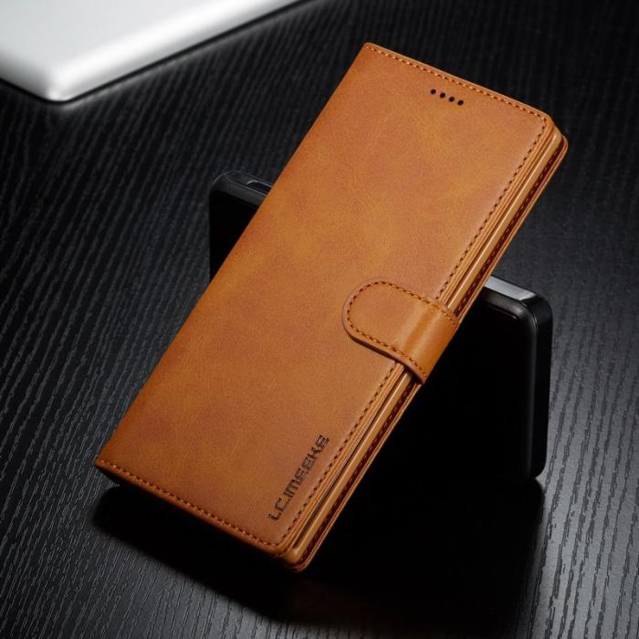 LC.imeeke - LC.IMEEKE Samsung Galaxy A32 5G/M32 5G Skal - PU Läder - Brun