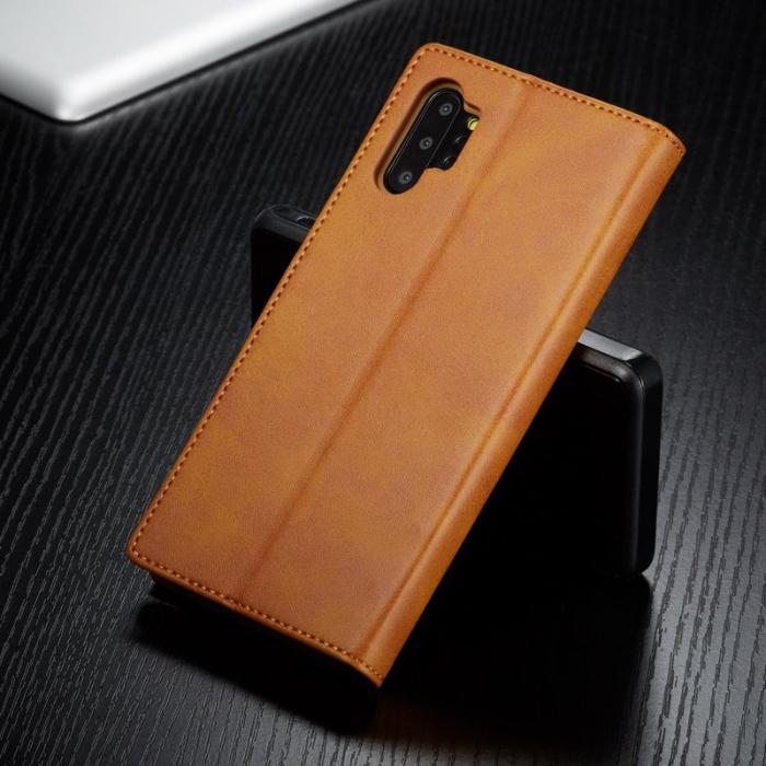 LC.imeeke - LC.IMEEKE Samsung Galaxy A32 5G/M32 5G Skal - PU Läder - Brun