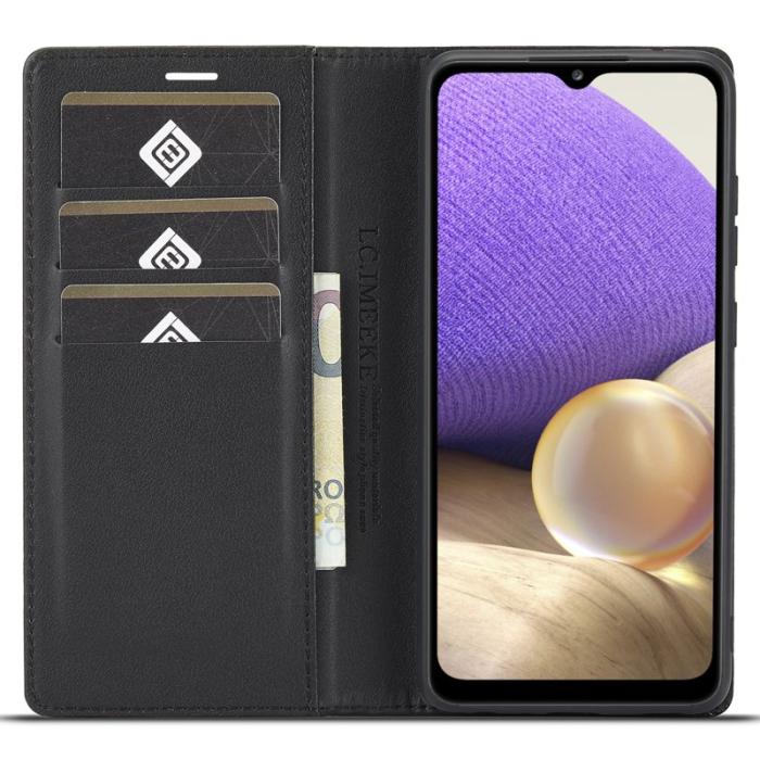 LC.imeeke - LC.IMEEKE Samsung Galaxy A33 5G Flip Fodral PU Läder - Vit