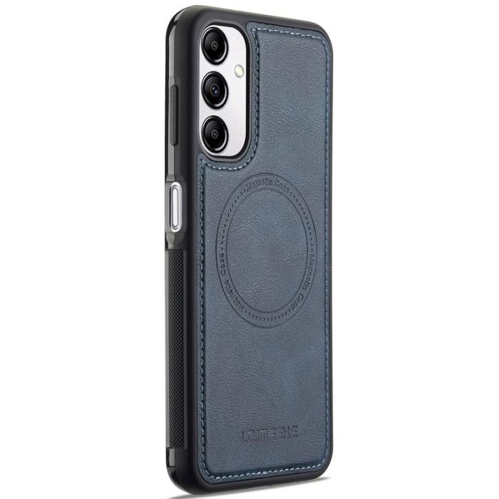 LC.imeeke - LC.IMEEKE Samsung Galaxy A34 5G Fodral Äkta läder - Blå