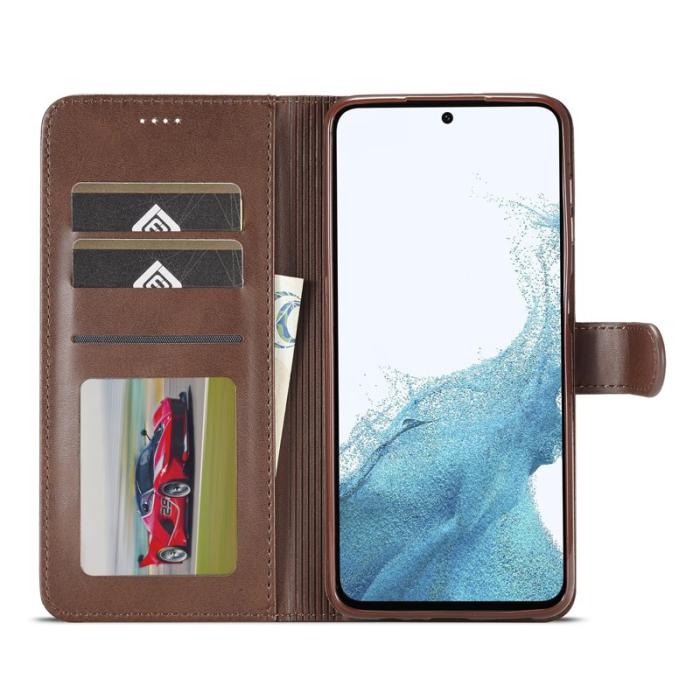 LC.imeeke - LC.IMEEKE Samsung Galaxy A34 5G Fodral Äkta läder - Brun