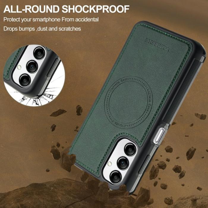 LC.imeeke - LC.IMEEKE Samsung Galaxy A34 5G Fodral Äkta läder - Grön