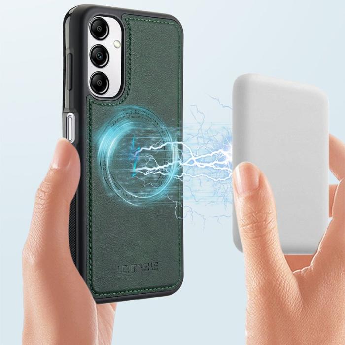 LC.imeeke - LC.IMEEKE Samsung Galaxy A34 5G Fodral Äkta läder - Grön