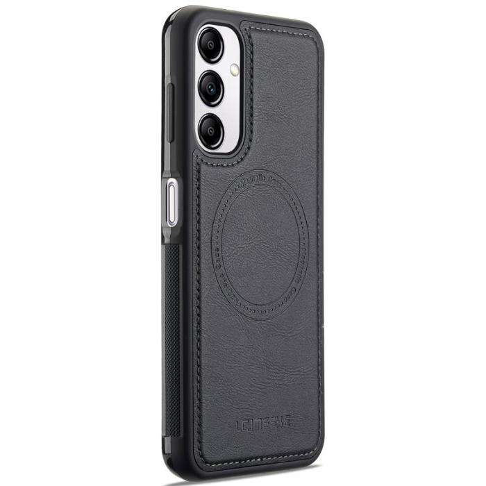 LC.imeeke - LC.IMEEKE Samsung Galaxy A34 5G Fodral Äkta läder - Svart