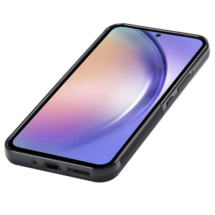 LC.imeeke - LC.IMEEKE Samsung Galaxy A34 5G Fodral - Kolfiber - Svart