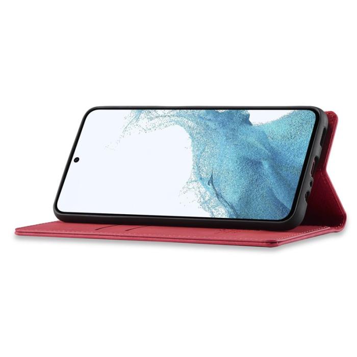 LC.imeeke - LC.IMEEKE Samsung Galaxy A34 5G Fodral PU Läder - Röd