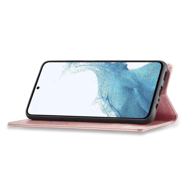 LC.imeeke - LC.IMEEKE Samsung Galaxy A35 5G Fodral Äkta läder - Roséguld