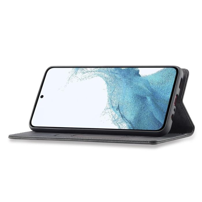 LC.imeeke - LC.IMEEKE Samsung Galaxy A35 5G Fodral Äkta läder - Svart