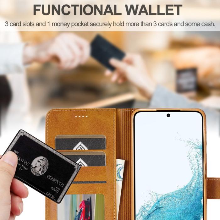 LC.imeeke - LC.IMEEKE Samsung Galaxy A35 5G Fodral PU Läder - Gul