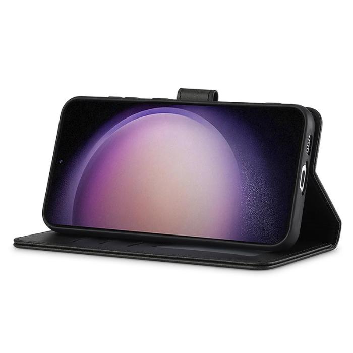 LC.imeeke - LC.IMEEKE Samsung Galaxy A36 5G Fodral Äkta läder - Svart