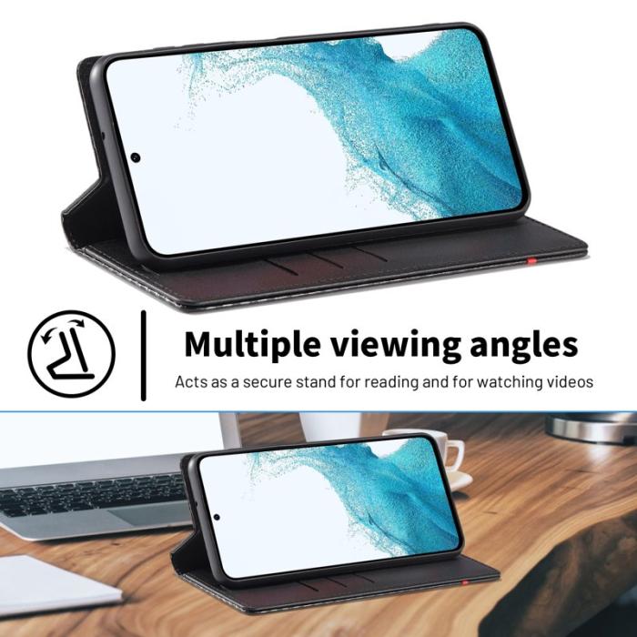 LC.imeeke - LC.IMEEKE Samsung Galaxy A36 5G Fodral Äkta läder - Vit