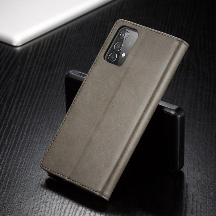 LC.imeeke - LC.IMEEKE Samsung Galaxy A52 4G/5G Fodral - PU Läder - Grå