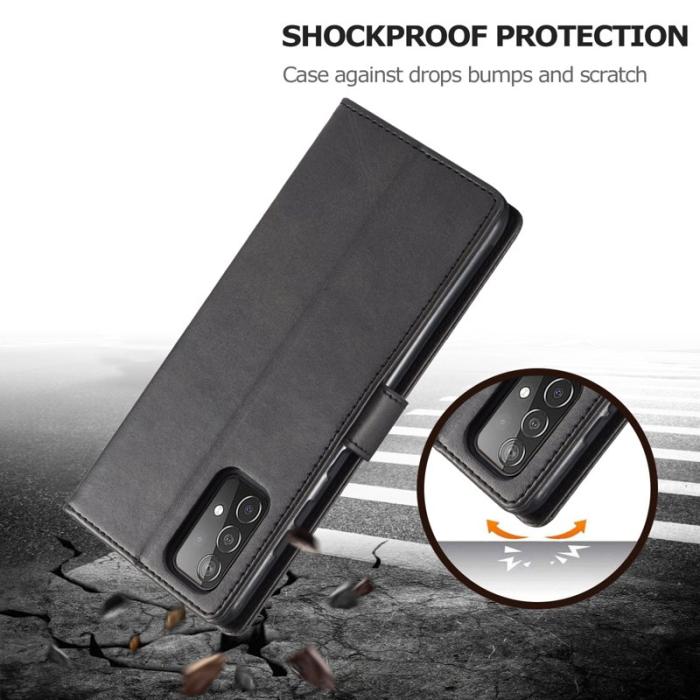 LC.imeeke - LC.IMEEKE Samsung Galaxy A52 4G/5G Fodral - PU Läder - Svart