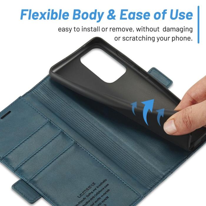 LC.imeeke - LC.IMEEKE Samsung Galaxy A52 Skal PU Läder - Blå