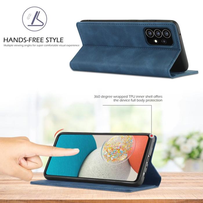 LC.imeeke - LC.IMEEKE Samsung Galaxy A53 5G Fodral PU Läder - Blå