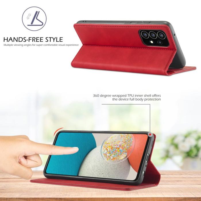 LC.imeeke - LC.IMEEKE Samsung Galaxy A53 5G Fodral - PU Läder - Röd