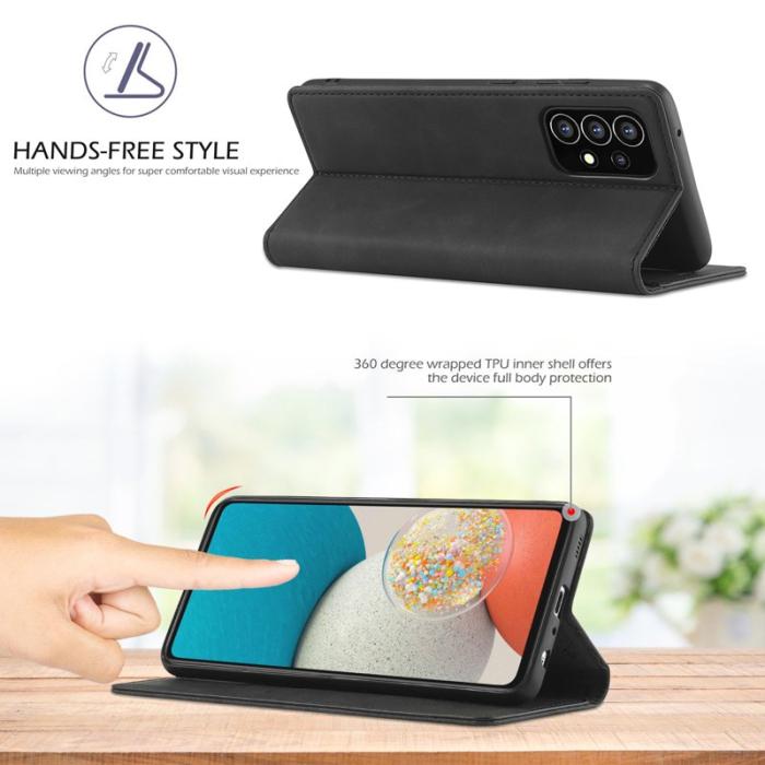 LC.imeeke - LC.IMEEKE Samsung Galaxy A53 5G Fodral PU Läder - Svart