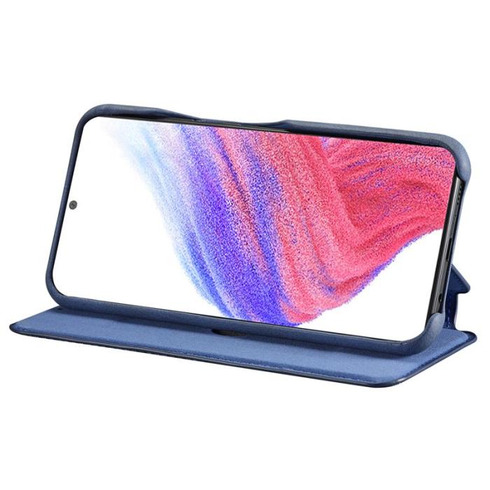 LC.imeeke - LC.IMEEKE Samsung Galaxy A54 5G Fodral Äkta läder - Blå