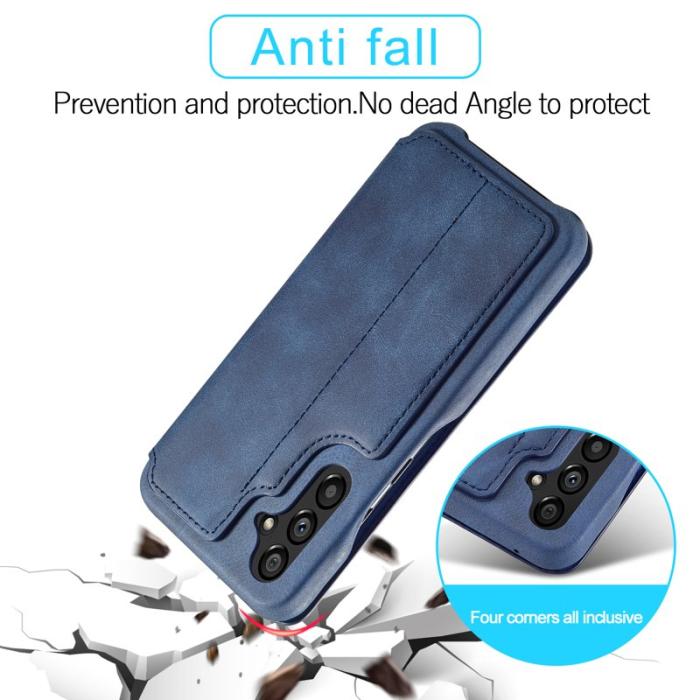 LC.imeeke - LC.IMEEKE Samsung Galaxy A54 5G Fodral Äkta läder - Blå