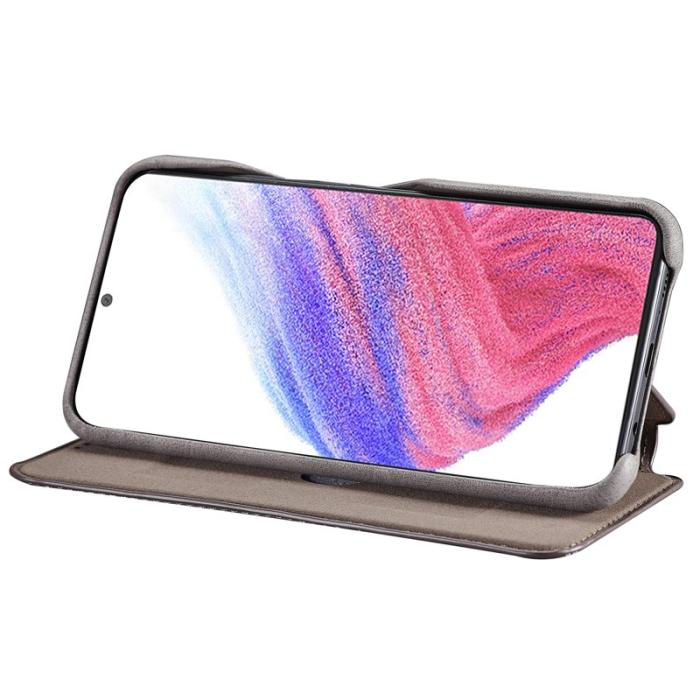 LC.imeeke - LC.IMEEKE Samsung Galaxy A54 5G Fodral Äkta läder - Mörkbrun