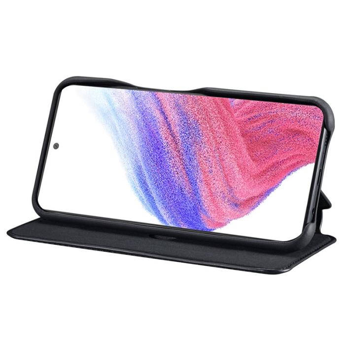 LC.imeeke - LC.IMEEKE Samsung Galaxy A54 5G Fodral - Äkta läder - Svart