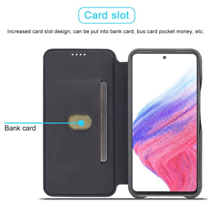 LC.imeeke - LC.IMEEKE Samsung Galaxy A54 5G Fodral - Äkta läder - Svart