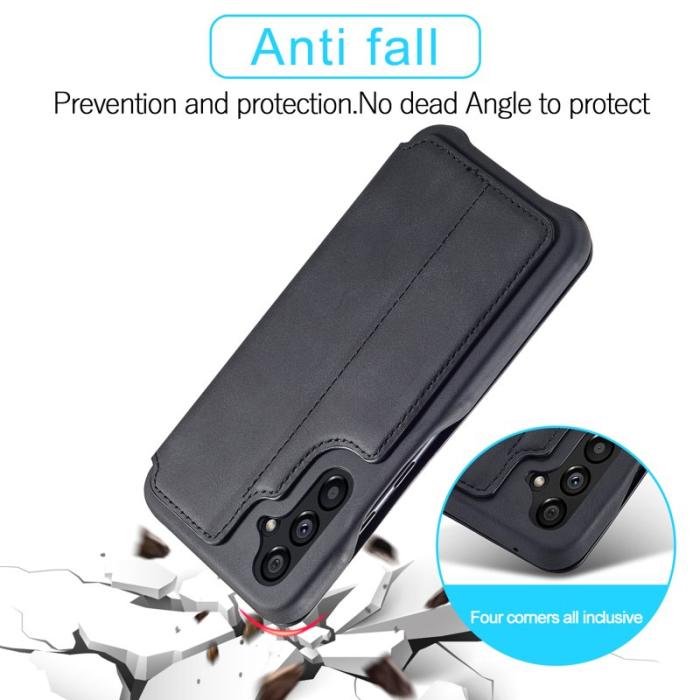 LC.imeeke - LC.IMEEKE Samsung Galaxy A54 5G Fodral - Äkta läder - Svart