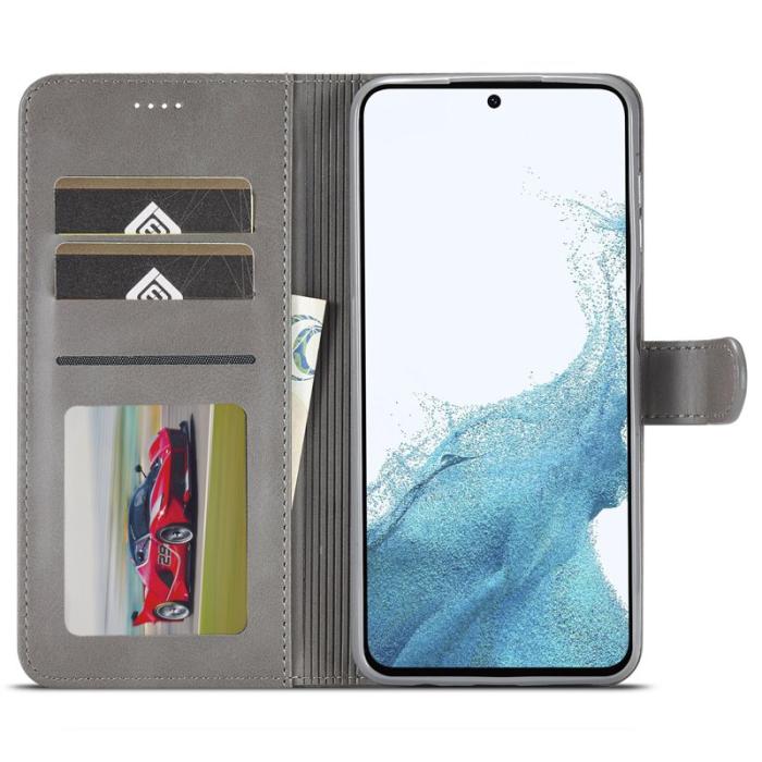 LC.imeeke - LC.IMEEKE Samsung Galaxy A54 5G Fodral PU Läder - Grå