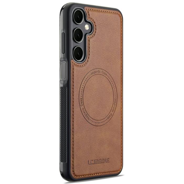 LC.imeeke - LC.IMEEKE Samsung Galaxy A55 5G Fodral Äkta läder - Brun