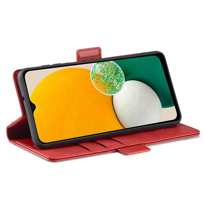 LC.imeeke - LC.IMEEKE Samsung Galaxy A55 5G Fodral - Magnetisk PU Läder - Röd