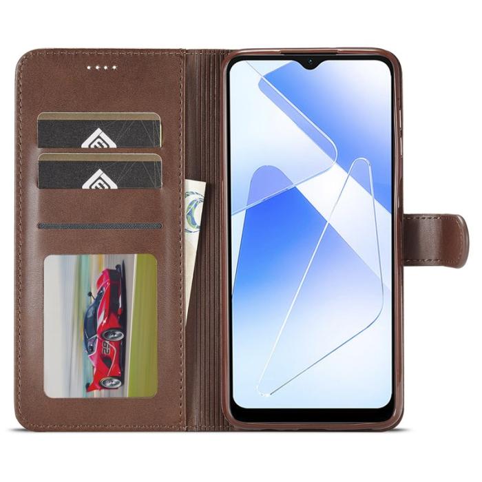 LC.imeeke - LC.IMEEKE Samsung Galaxy A55 5G Fodral PU Läder - Brun