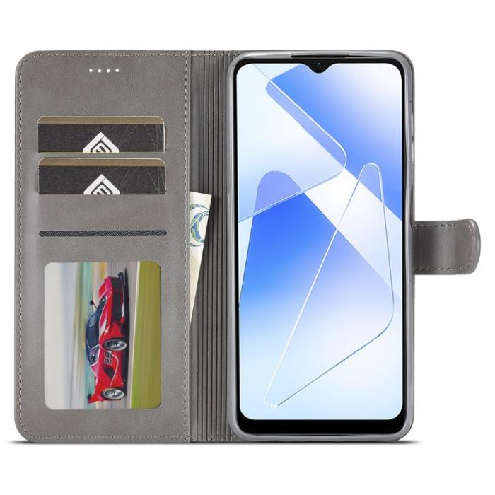 LC.imeeke - LC.IMEEKE Samsung Galaxy A55 5G Fodral PU Läder - Grå