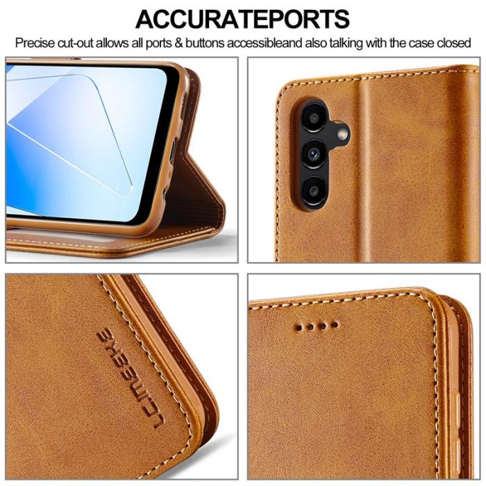 LC.imeeke - LC.IMEEKE Samsung Galaxy A55 5G Fodral PU Läder - Gul